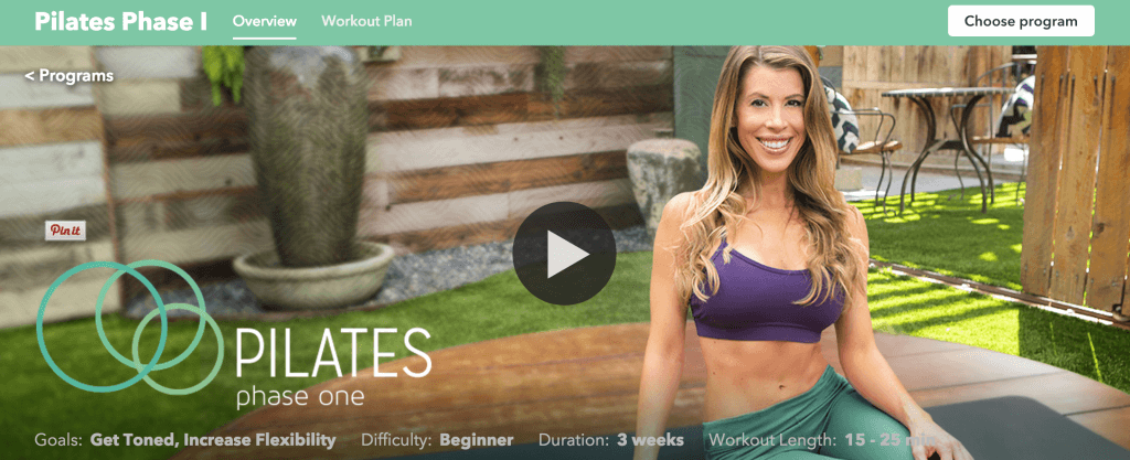 Dailyburn Pilates Phase One Screenshot